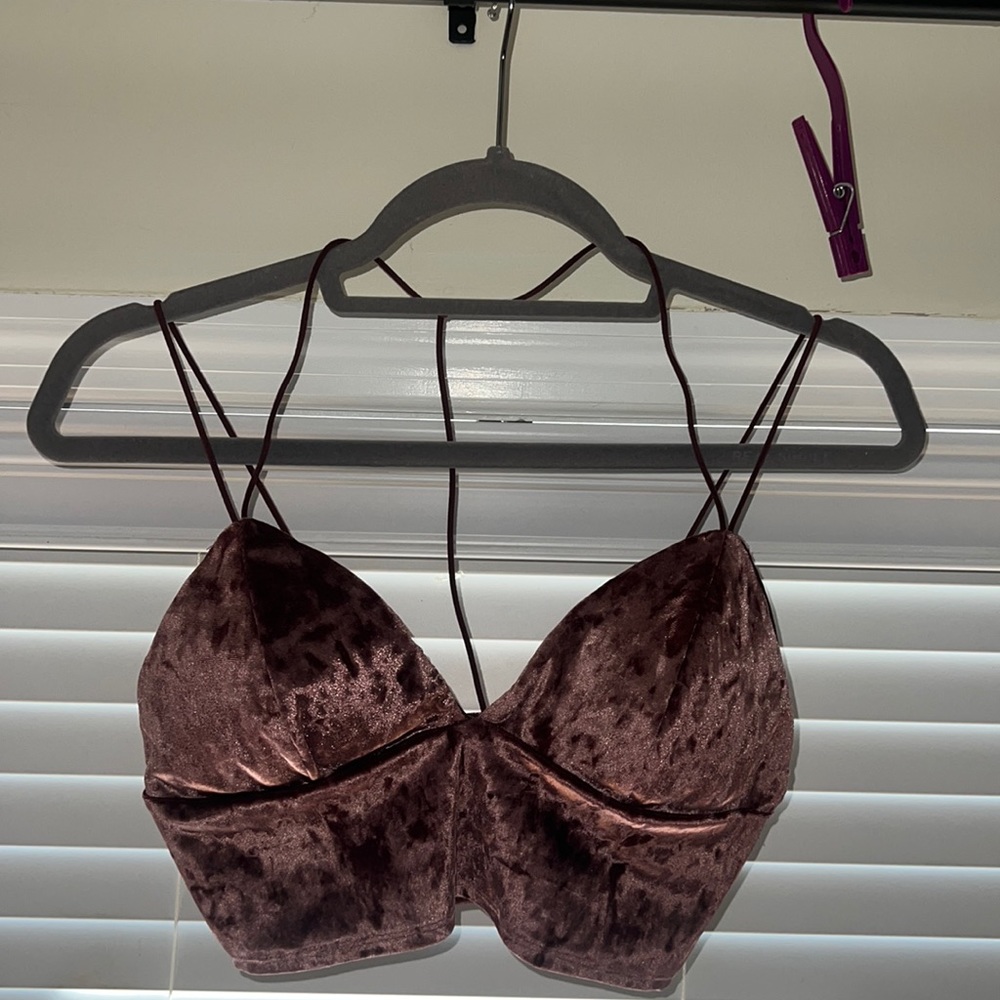 Velvet crop top